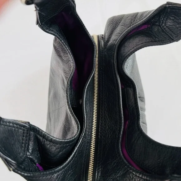 Coach G1271- 21225 Madison Maggie Black Leather Hobo Shoulder Tote Bag Supple - Picture 10 of 13